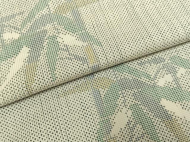 平和屋着物●本場大島紬　白大島　一元絣　笹竹文　正絹　逸品　AABI1363fy