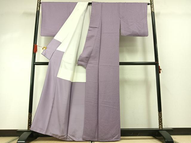 平和屋着物●上質な色無地　浅紫色　正絹　逸品　AABI1369fy