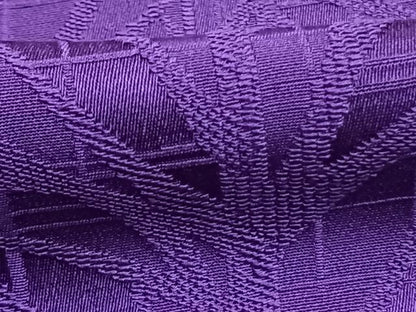 平和屋着物●上質な色無地　枝葉地紋　青紫色　三越扱い　正絹　逸品　AABI1371fy