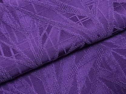 平和屋着物●上質な色無地　枝葉地紋　青紫色　三越扱い　正絹　逸品　AABI1371fy