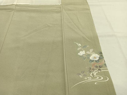 平和屋着物●豪華色留袖　友禅　作家物　地紙花鳥文　暈し染め　金彩　三越扱い　正絹　逸品　AABI1372fy