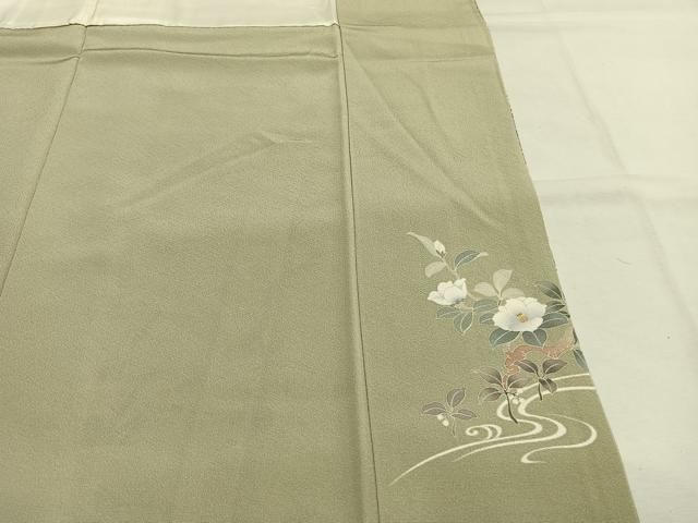 平和屋着物●豪華色留袖　友禅　作家物　地紙花鳥文　暈し染め　金彩　三越扱い　正絹　逸品　AABI1372fy