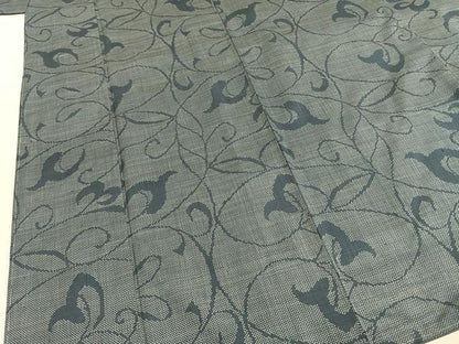 平和屋着物●本場大島紬　一元絣　唐草文　正絹　逸品　未使用　AABI1378fy