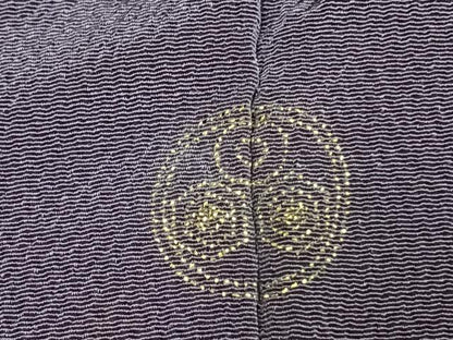 平和屋着物●訪問着　友禅　駒刺繍　草花文　金彩　鬼しぼ縮緬　ますいわ屋扱い　正絹　逸品　AABI1381fy