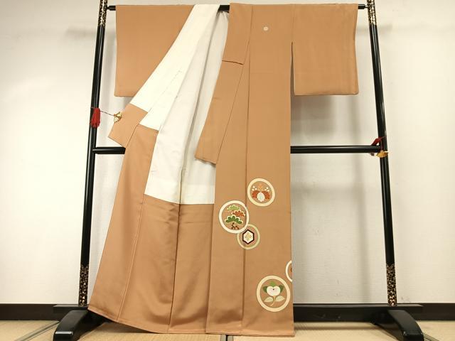 平和屋着物●銀座　志ま亀　色留袖　友禅　花丸文　金彩　正絹　逸品　AABI1383fy