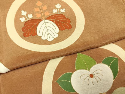 平和屋着物●銀座　志ま亀　色留袖　友禅　花丸文　金彩　正絹　逸品　AABI1383fy