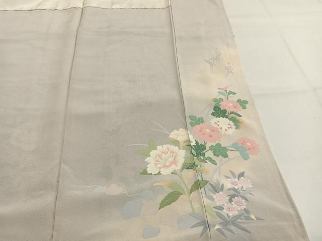 平和屋着物●訪問着　友禅　作家物　草花文　暈し染め　正絹　逸品　未使用　AABI1396fy