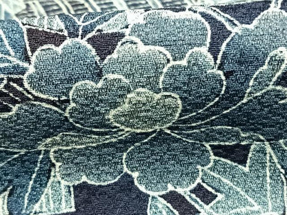 平和屋着物●訪問着　本藍　風景花文　正絹　逸品　AABI1398fy