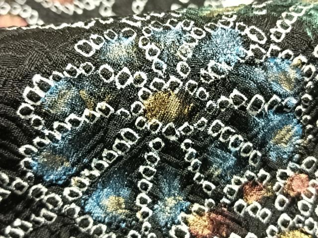 平和屋着物●訪問着　総刺繍　流水花文　金彩　正絹　逸品　未使用　AABI1400fy