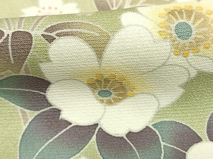 平和屋着物●訪問着　友禅　枝花文　暈し染め　正絹　逸品　AABI1405fy