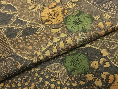平和屋着物●本場大島紬　染大島　辻が花　正絹　逸品　AABI1408fy