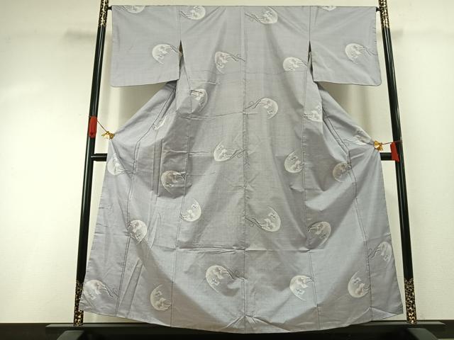 平和屋着物●本場大島紬　カタス9マルキ　草花文　正絹　逸品　AABI1410fy