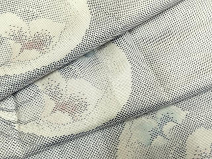 平和屋着物●本場大島紬　カタス9マルキ　草花文　正絹　逸品　AABI1410fy