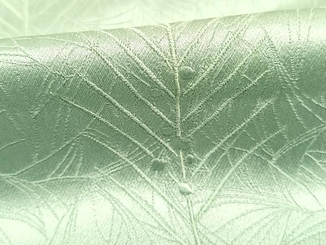 平和屋着物●無地絵羽訪問着　樹林地紋　青磁鼠色　正絹　逸品　AABI1412fy