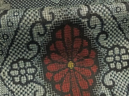平和屋着物●本場大島紬　花菱　割り込み絣　正絹　逸品　AABI1414fy