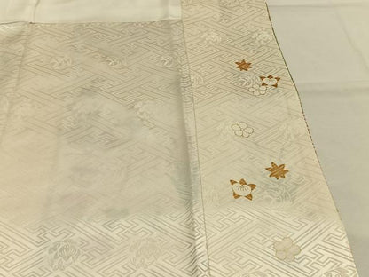 平和屋着物●豪華振袖　駒刺繍　御所車花文　金彩　正絹　逸品　AABI1416fy
