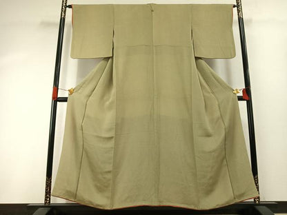 平和屋着物●江戸小紋　鮫小紋柄　鬼しぼ縮緬　正絹　逸品　AABI1418fy