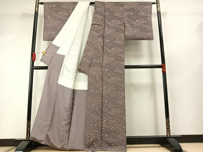 平和屋着物●天目織　お召　辻が花　正絹　逸品　AABI1423fy