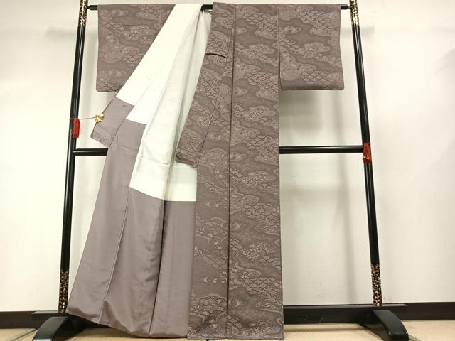 平和屋着物●天目織　お召　辻が花　正絹　逸品　AABI1423fy
