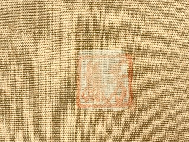 平和屋着物●訪問着　紬地　作家物　松竹梅　風景花文　やまと誂製　正絹　逸品　AABI1428fy