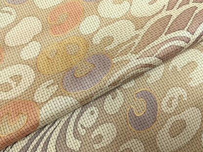 平和屋着物●本場大島紬　染大島　作家物　幾何学文様　正絹　逸品　AABI1429fy