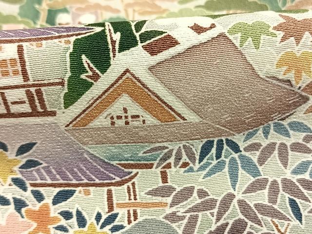 平和屋着物●豪華色留袖　友禅　作家物　松竹梅　風景文　暈し染め　正絹　逸品　AABI1430fy