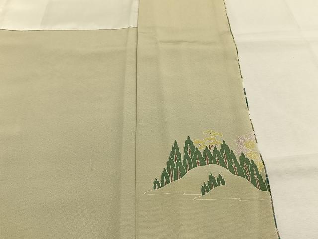 平和屋着物●豪華色留袖　友禅　作家物　松竹梅　風景文　暈し染め　正絹　逸品　AABI1430fy