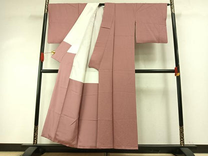 平和屋着物●上質な色無地　石竹色　正絹　逸品　AABI1437fy