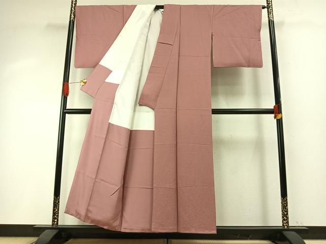 平和屋着物●上質な色無地　石竹色　正絹　逸品　AABI1437fy