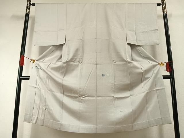 平和屋着物●男性　長襦袢　無双仕立て　刺繍　草花文　正絹　逸品　AABI1439fy
