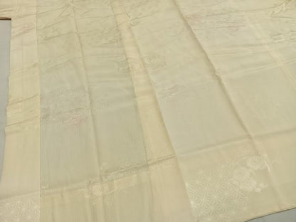 平和屋着物●長襦袢　無双仕立て　草花地紋　暈し染め　正絹　逸品　未使用　AABI1443fy