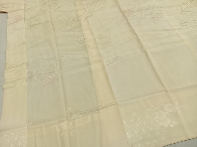 平和屋着物●長襦袢　無双仕立て　草花地紋　暈し染め　正絹　逸品　未使用　AABI1443fy
