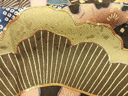 平和屋着物●豪華振袖　駒刺繍　枝松文　金彩　正絹　逸品　AABI1447fy