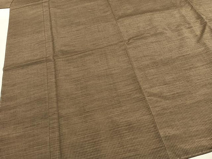 平和屋着物●信州紬　縞　証紙付き　正絹　逸品　未使用　AABI1452fy