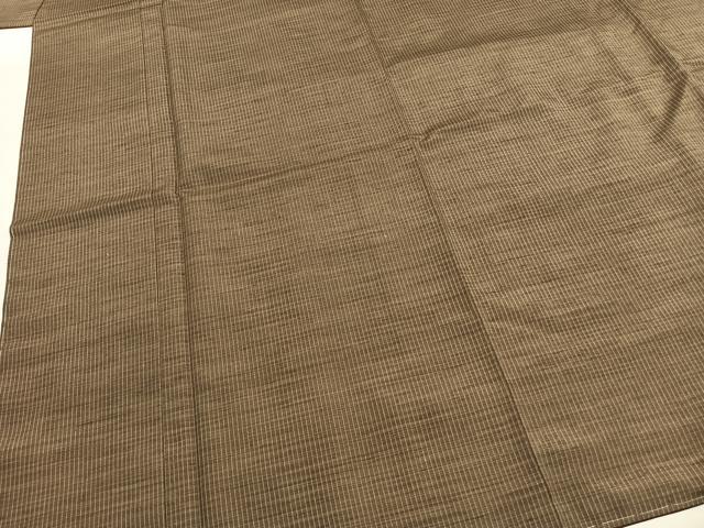 平和屋着物●信州紬　縞　証紙付き　正絹　逸品　未使用　AABI1452fy