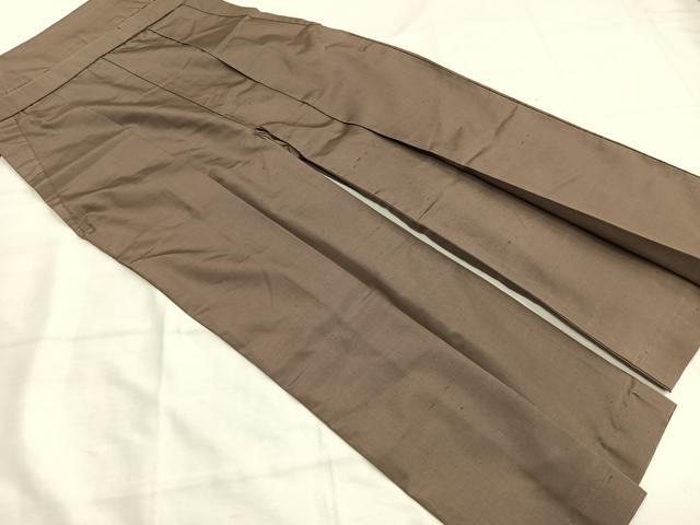 平和屋着物●男性　野袴　銀煤竹色　正絹　逸品　AABI1455fy