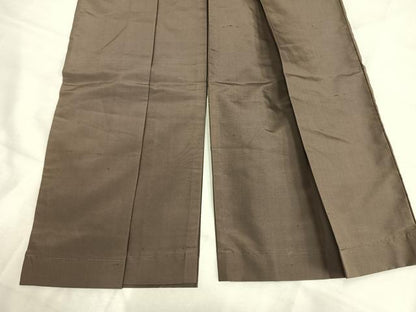 平和屋着物●男性　野袴　銀煤竹色　正絹　逸品　AABI1455fy