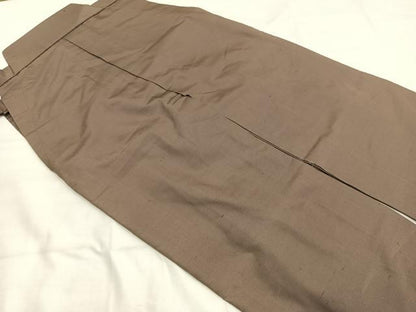 平和屋着物●男性　野袴　銀煤竹色　正絹　逸品　AABI1455fy