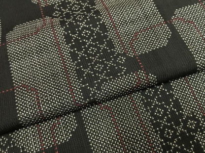 平和屋着物●本場大島紬　一元絣　短冊重ね文　正絹　逸品　未使用　AABI1459fy