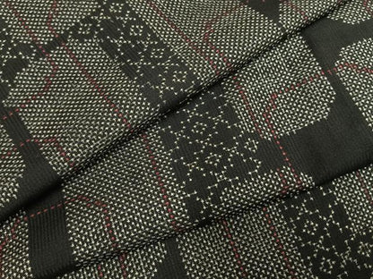 平和屋着物●本場大島紬　一元絣　短冊重ね文　正絹　逸品　未使用　AABI1459fy