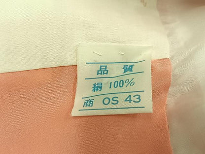 平和屋着物●上質な色無地　草花地紋　一斤染色　正絹　逸品　未使用　AABI1461fy