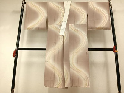 平和屋着物●長襦袢　無双仕立て　流水文　暈し染め　正絹　逸品　未使用　AABI1464fy
