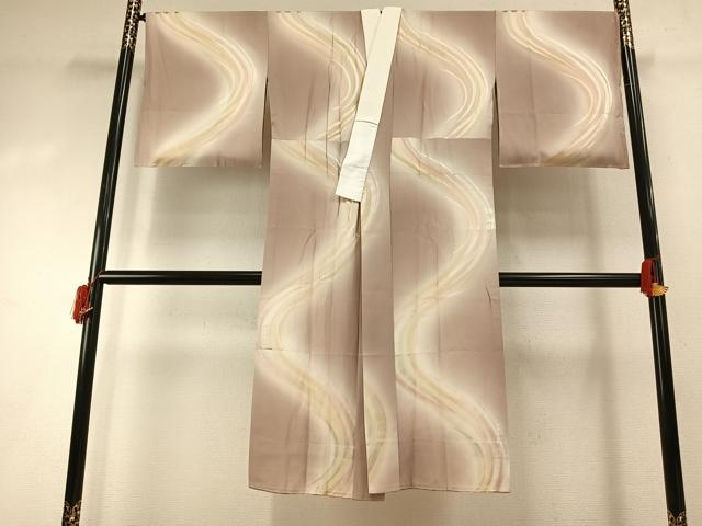 平和屋着物●長襦袢　無双仕立て　流水文　暈し染め　正絹　逸品　未使用　AABI1464fy