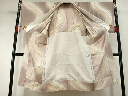 平和屋着物●長襦袢　無双仕立て　流水文　暈し染め　正絹　逸品　未使用　AABI1464fy