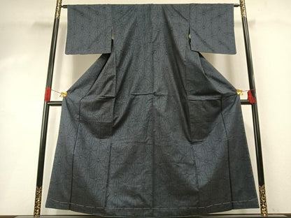 平和屋着物●本場大島紬　一元7マルキ　麻の葉文様　正絹　逸品　未使用　AABI1470fy