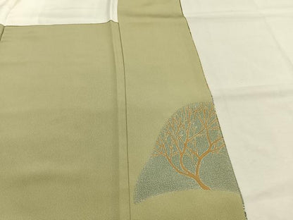 平和屋着物●訪問着　樹林文　金彩　正絹　逸品　AABI1478fy