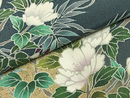 平和屋着物●訪問着　枝花文　暈し染め　金彩　正絹　逸品　AABI1480fy