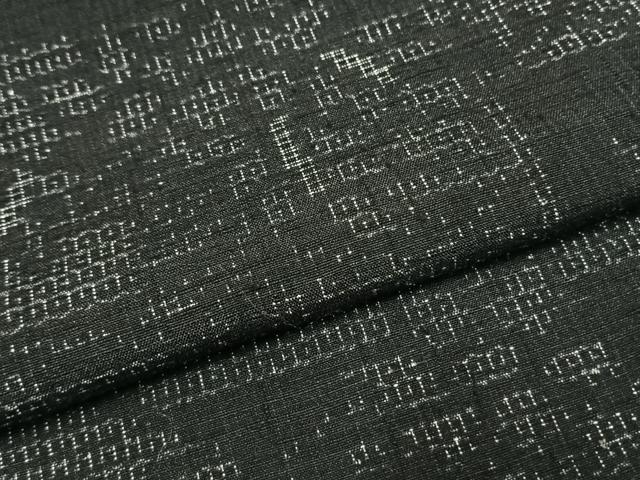 平和屋着物●結城紬　80亀甲　草花文　正絹　逸品　未使用　AABI1481fy