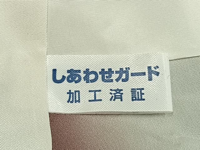 平和屋着物●訪問着　舞桜文　暈し染め　銀彩　正絹　逸品　AABI1482fy