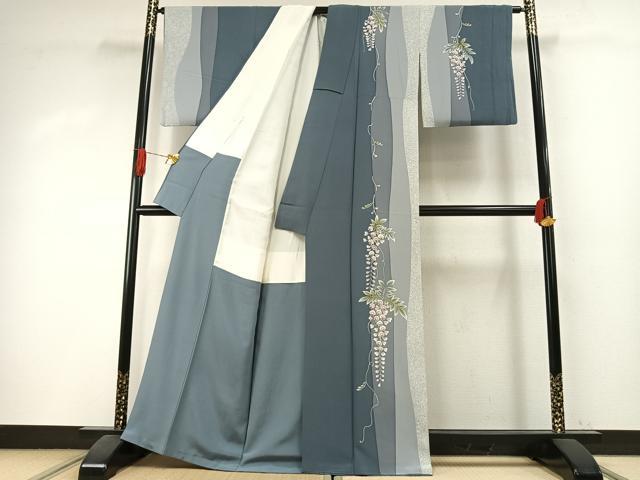 平和屋着物●訪問着　草花文　正絹　逸品　AABI1483fy